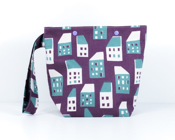Buildings purple small project bag