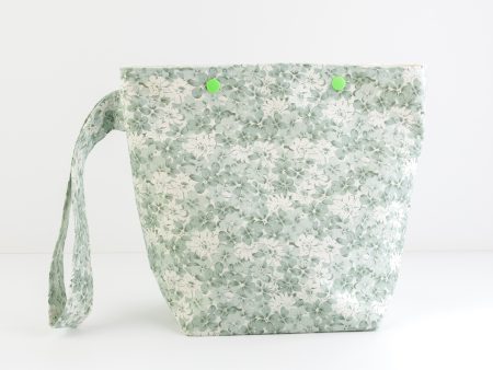 Green floral small project bag