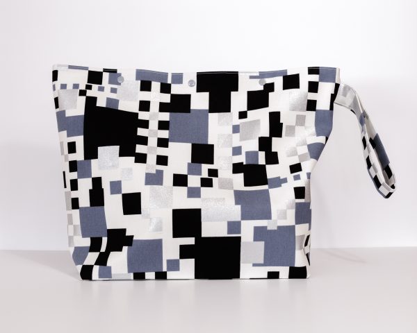 Monochrome and metallic large project bag
